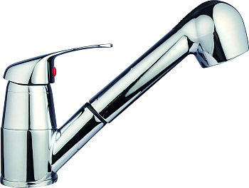 Смеситель для кухни ПРОФСАН ПСМ-104-33 с выдвижной лейкой тип См-МОЦБИвА
