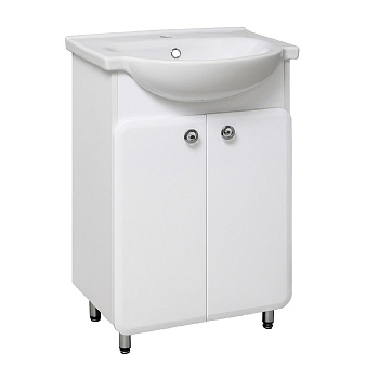 Тумба КАПРИ 55 (под умывальник ЭЛЕГАНС 55), белая, RUNO