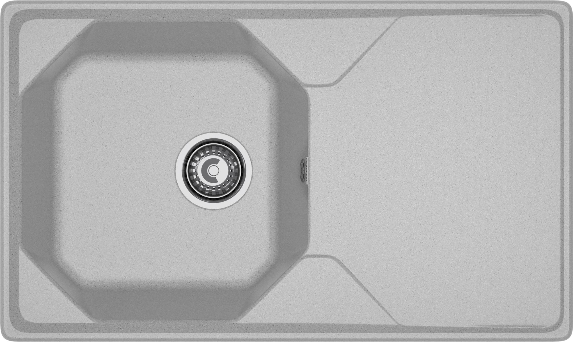 GRANFEST Мойка композит UNIQUE, GF-U-840L, чаш+кр 840*500, серый GRANFEST Мойка композит UNIQUE, GF-U-840L, чаш+кр 840*500, серый