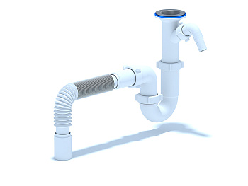 Сифон Ани 1 1/2"*40 прямоточный с отв ст. м. с г/тр 40х40, ANI PLAST Сифон Ани 1 1/2"*40 прямоточный с отв ст. м. с г/тр 40х40, ANI PLAST