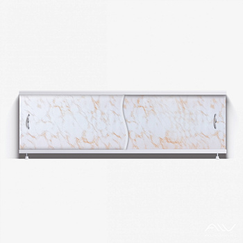 ПРЕМЬЕР Экран для ванны 150 см, полистирол,(коричневый камень-026), ALAVANN