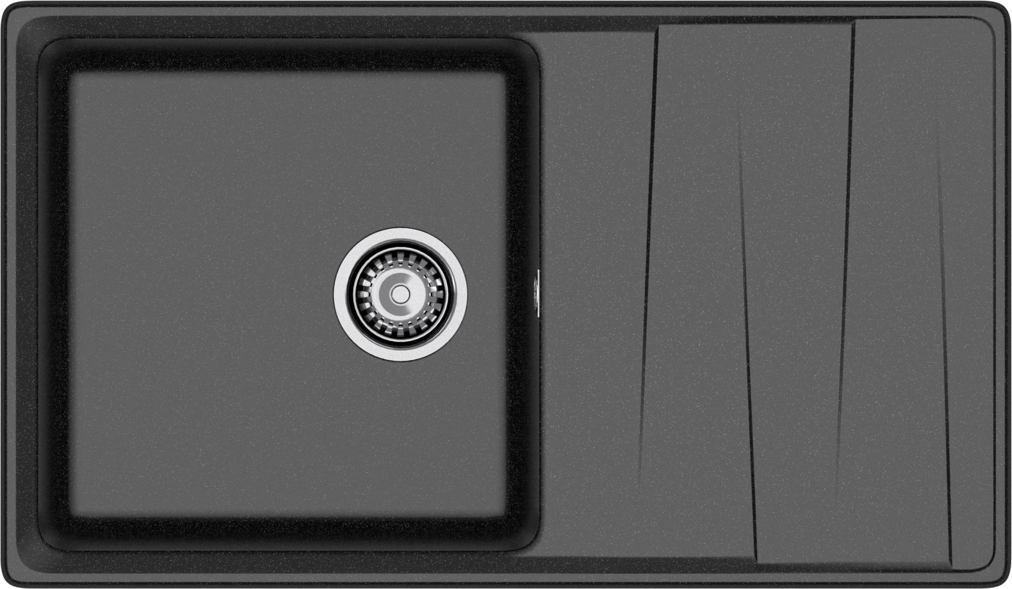 GRANFEST Мойка композит LEVEL, GF-LV-860L, чаш+кр 860*500, черный GRANFEST Мойка композит LEVEL, GF-LV-860L, чаш+кр 860*500, черный