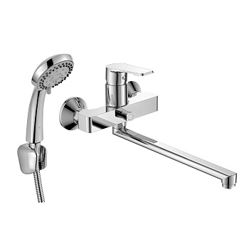 DR23 Смеситель для ванны, пов.излив 272мм, р/ОД, хром, DR, DR23043