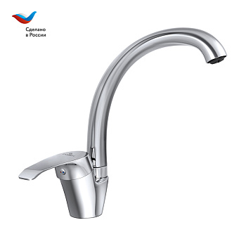 ГОРОД Смеситель для мойки с высоким изливом, одноручный, СЛАВЕН, К22