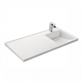 Раковина ЛОНДРИ 105, правая, белая