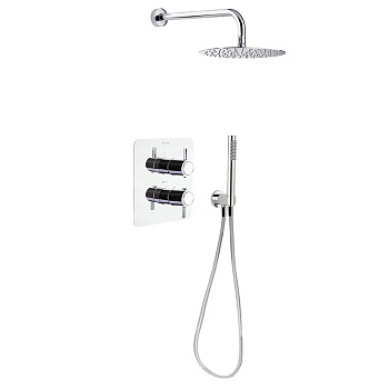 Встраиваемая термостатическая душевая система с тропическим душем и душевым комплектом ODISEA K39870