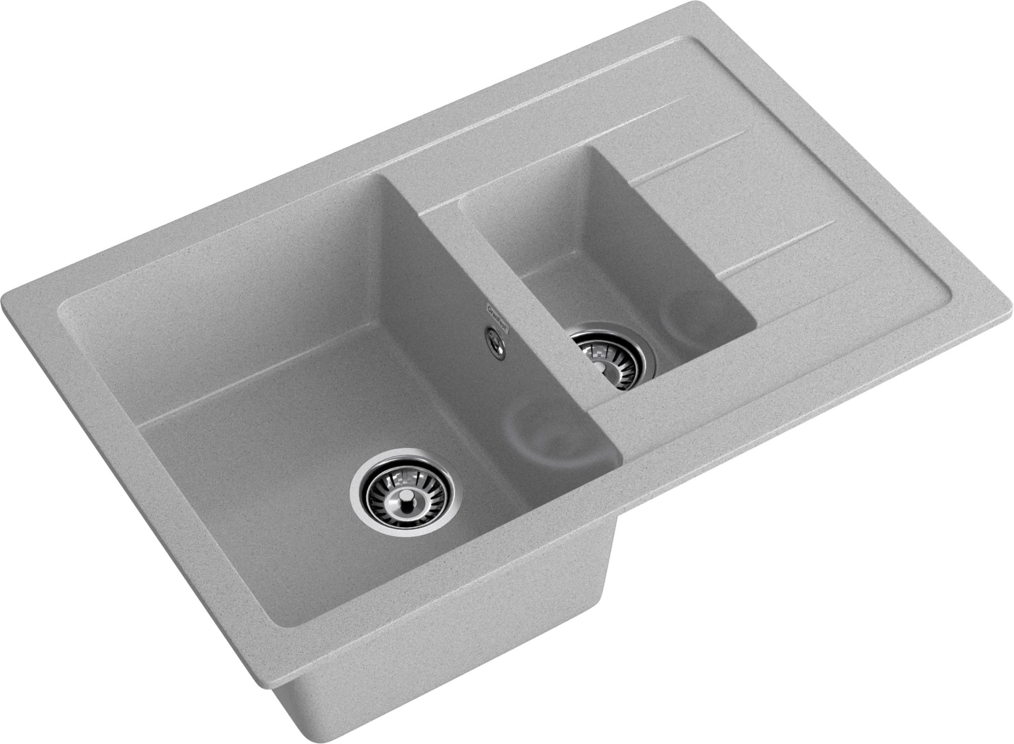 GRANFEST Мойка композит QUADRO GF-Q--775KL 1.5-чаш+крыло 775*500мм   серый арт.GF- GRANFEST Мойка композит QUADRO GF-Q--775KL 1.5-чаш+крыло 775*500мм   серый арт.GF-