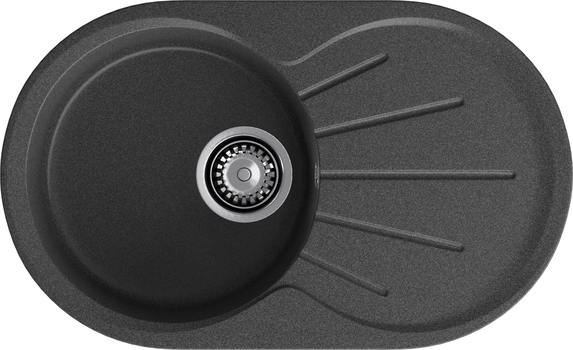 GRANFEST Мойка композит RONDO GF-R--750L  чаша с крылом 750*460мм графит арт.GF- GRANFEST Мойка композит RONDO GF-R--750L  чаша с крылом 750*460мм графит арт.GF-