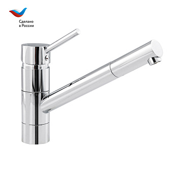 ГОРОД Смеситель для умывальника с длинным поворотным изливом,одноручный, СЛАВЕН, Д12