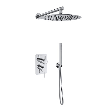 Встраиваемый смеситель для душа на 2 выхода с тропическим и ручным душем ODISEA K3915122