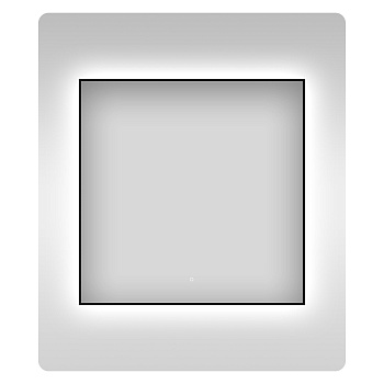 Квадратное зеркало с фоновой LED-подсветкой, 80 см