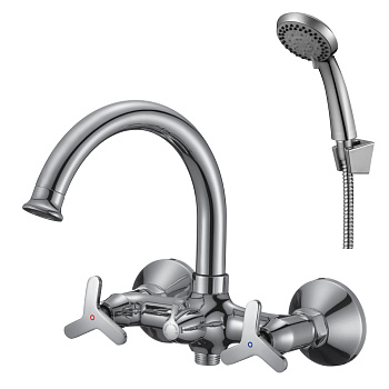 RS40 Смеситель для ванны, круг.пов.излив 175мм, р/ДВ, хром, ROS, RS40-83