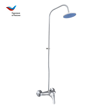 Смеситель для душа СЛАВЕН Прораб СЛ-ДВ-П42 с верхним душем, хром