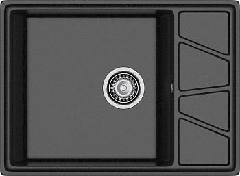 GRANFEST Мойка композит VERTEX, GF-V-680L, чаш+кр 680*500, черный GRANFEST Мойка композит VERTEX, GF-V-680L, чаш+кр 680*500, черный