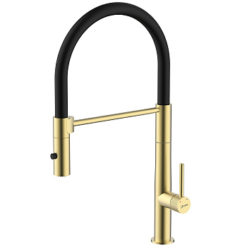 Смеситель Beluga LMF-8074B-BRLG для кухни с гибким изливом