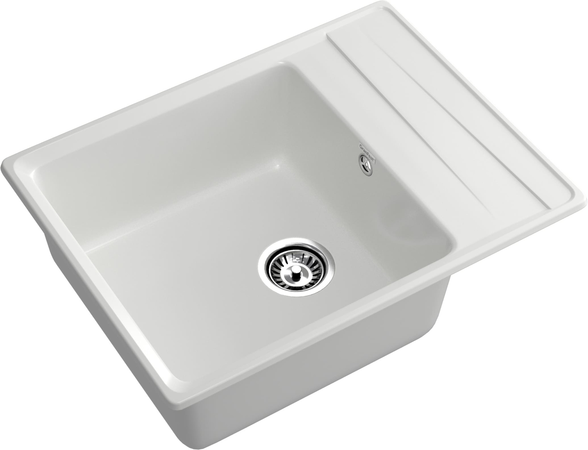 GRANFEST Мойка композит LEVEL, GF-LV-660L, чаш+кр 660*500, иней GRANFEST Мойка композит LEVEL, GF-LV-660L, чаш+кр 660*500, иней