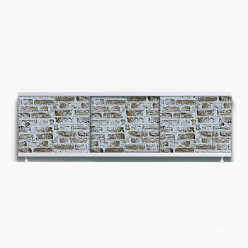 ОПТИМА_Decor Экран для ванны 170 см,ПВХ с офсетной печатью,(шиповник-010), ALAVANN