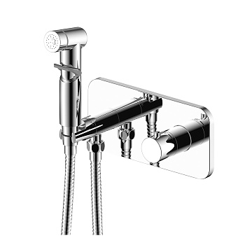 X25 Смеситель для биде, гигиен.душ на стену, Терм, хром, ROS, X25-59