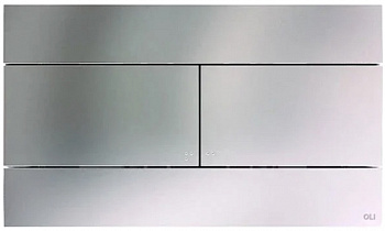 057141 Панель механ. двойная SLIM INOX, пластик, матовый, OLI