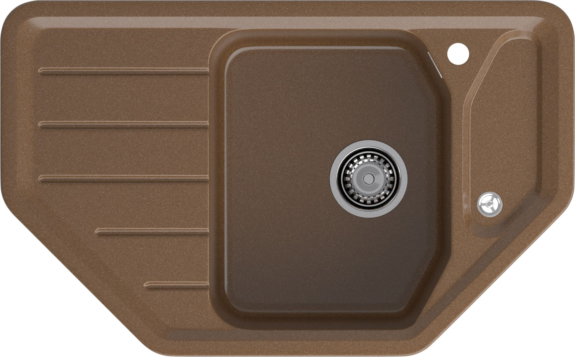 GRANFEST Мойка композит CORNER  GF-C--800E угловая 800*500мм  терракот арт.GF- GRANFEST Мойка композит CORNER  GF-C--800E угловая 800*500мм  терракот арт.GF-