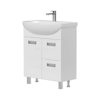 Тумба Joli 70, напольная, 1 дв., 2 ящ., белая (под раковину Балтика 70), VOLNA