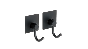 Крючок одинарный - 2 штуки, черный FIXSEN (FX-560B) Крючок одинарный - 2 штуки, черный FIXSEN (FX-560B)