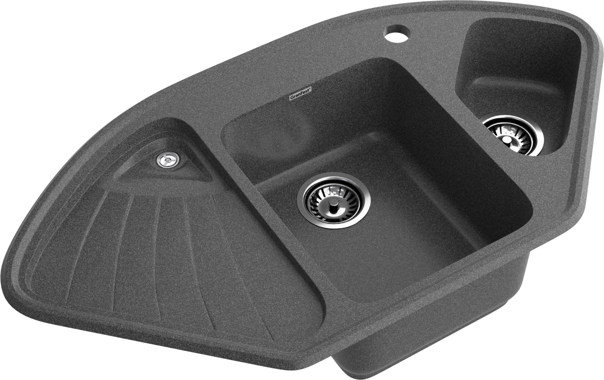 GRANFEST Мойка композит CORNER  GF-C--1040E угловая 1039*560мм  графит арт.GF- GRANFEST Мойка композит CORNER  GF-C--1040E угловая 1039*560мм  графит арт.GF-