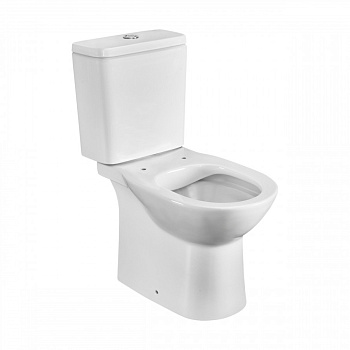 DEBBA ROUND Чаша унитаза напольного c безободковым смывом, двойной выпуск, белая. ROCA DEBBA ROUND Чаша унитаза напольного c безободковым смывом, двойной выпуск, белая. ROCA