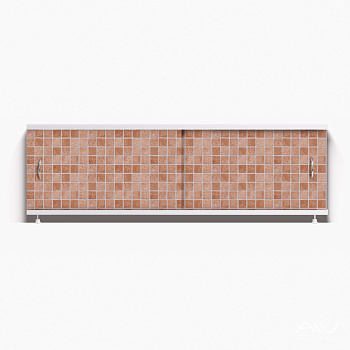 КЛАССИК Экран для ванны 150 см, полистирол,(коричневая плитка-047), ALAVANN