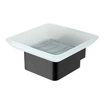 Мыльница SMOOTH LINE с держателем, черный Мыльница SMOOTH LINE с держателем, черный