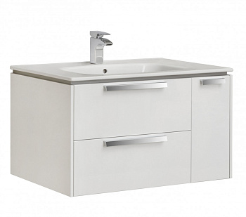 LAGO Тумба под раковину VICTORIA 80, белый глянец, ROCA