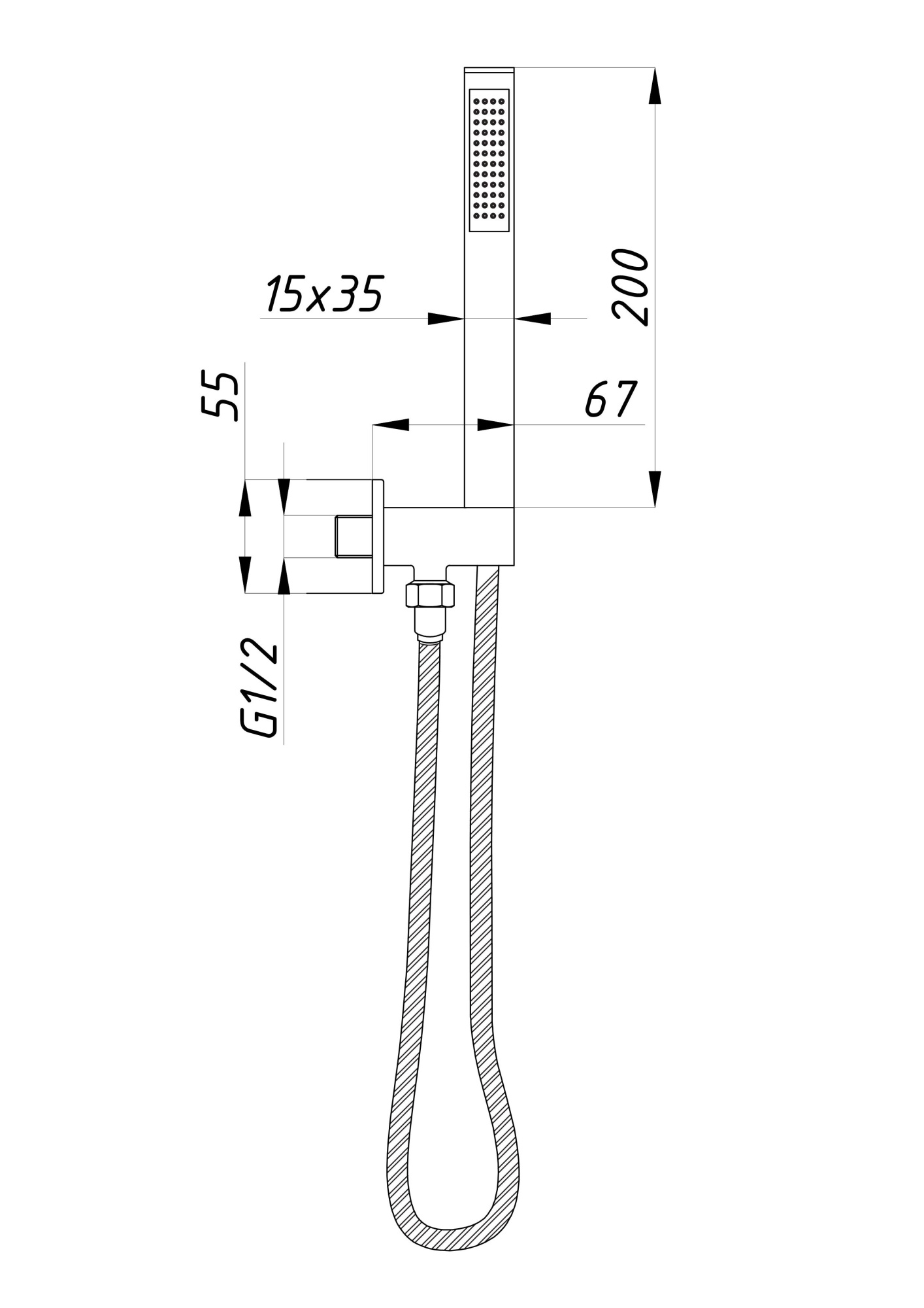 Душевая система с тропическим душем ПСМ-CB-03 встраиваемая тип См-ДшОРЗШтШлА
