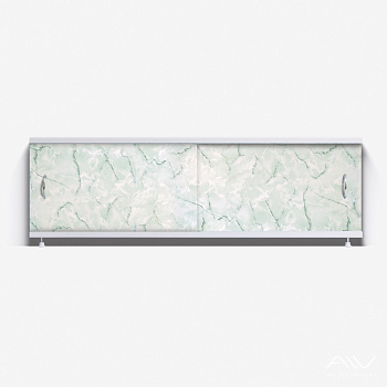 КЛАССИК Экран для ванны 150 см, полистирол,(зеленый мрамор-029), ALAVANN