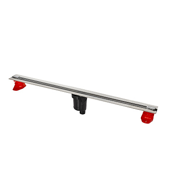 Желоб водосток SUPER Slim 1200, хром глянец, S-сифон D50/105 H50 вертикальный, BERGES Желоб водосток SUPER Slim 1200, хром глянец, S-сифон D50/105 H50 вертикальный, BERGES