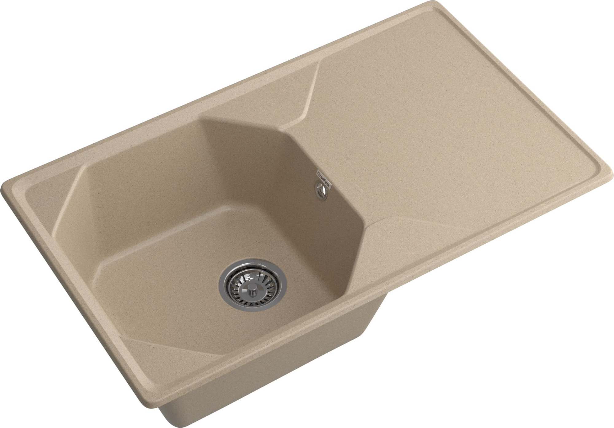 GRANFEST Мойка композит UNIQUE, GF-U-840L, чаш+кр 840*500, песочный GRANFEST Мойка композит UNIQUE, GF-U-840L, чаш+кр 840*500, песочный