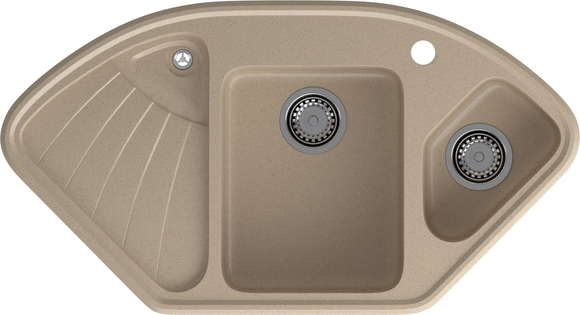 GRANFEST Мойка композит CORNER  GF-C--1040E угловая 1039*560мм  песочный арт.GF- GRANFEST Мойка композит CORNER  GF-C--1040E угловая 1039*560мм  песочный арт.GF-