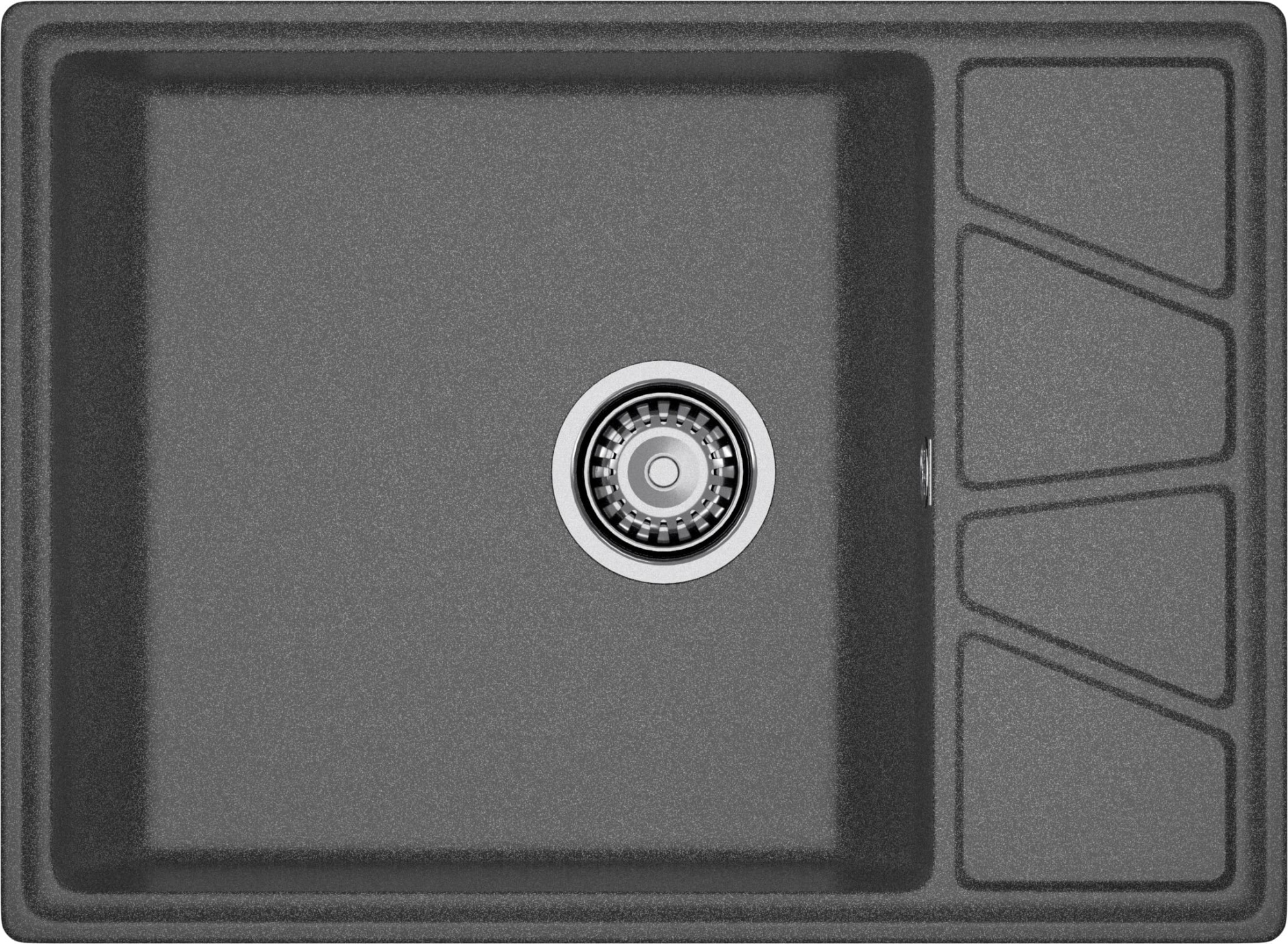 GRANFEST Мойка композит VERTEX, GF-V-680L, чаш+кр 680*500, графит GRANFEST Мойка композит VERTEX, GF-V-680L, чаш+кр 680*500, графит