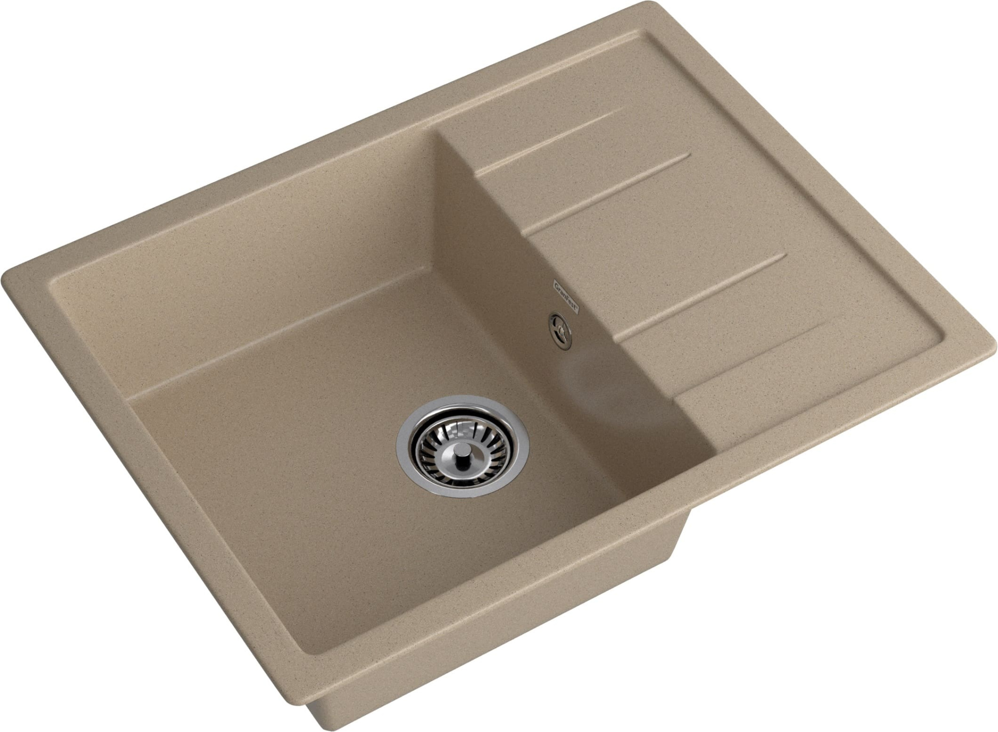 GRANFEST Мойка композит QUADRO GF-Q--650L чаша с крылом  650*500мм  песок  арт.GF- GRANFEST Мойка композит QUADRO GF-Q--650L чаша с крылом  650*500мм  песок  арт.GF-