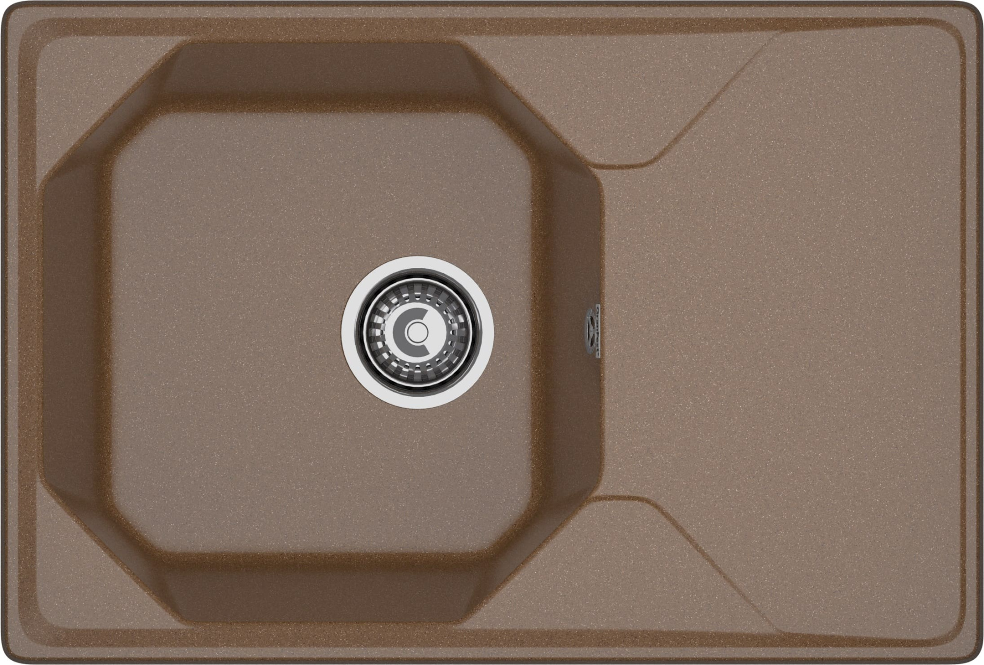 GRANFEST Мойка композит UNIQUE, GF-U-740L, чаш+кр 740*500, терракот GRANFEST Мойка композит UNIQUE, GF-U-740L, чаш+кр 740*500, терракот