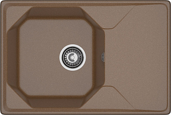 GRANFEST Мойка композит UNIQUE, GF-U-740L, чаш+кр 740*500, терракот GRANFEST Мойка композит UNIQUE, GF-U-740L, чаш+кр 740*500, терракот