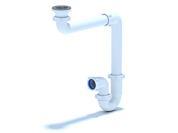 Сифон Ани 1 1/2"*40 прямоточный смещенный, ANI PLAST