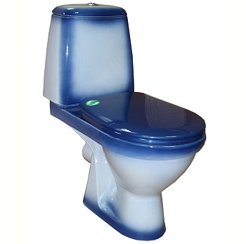 ПРЕМЬЕР Унитаз-компакт горизонт. вып. с арматурой, сиденьем, креплением, синий. ROSA ПРЕМЬЕР Унитаз-компакт горизонт. вып. с арматурой, сиденьем, креплением, синий. ROSA