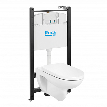 DEBBA ROUND Комплект 3 в 1 (инсталляции+подв. унитаз Rimless+сиденье SUPRALIT). ROCA DEBBA ROUND Комплект 3 в 1 (инсталляции+подв. унитаз Rimless+сиденье SUPRALIT). ROCA