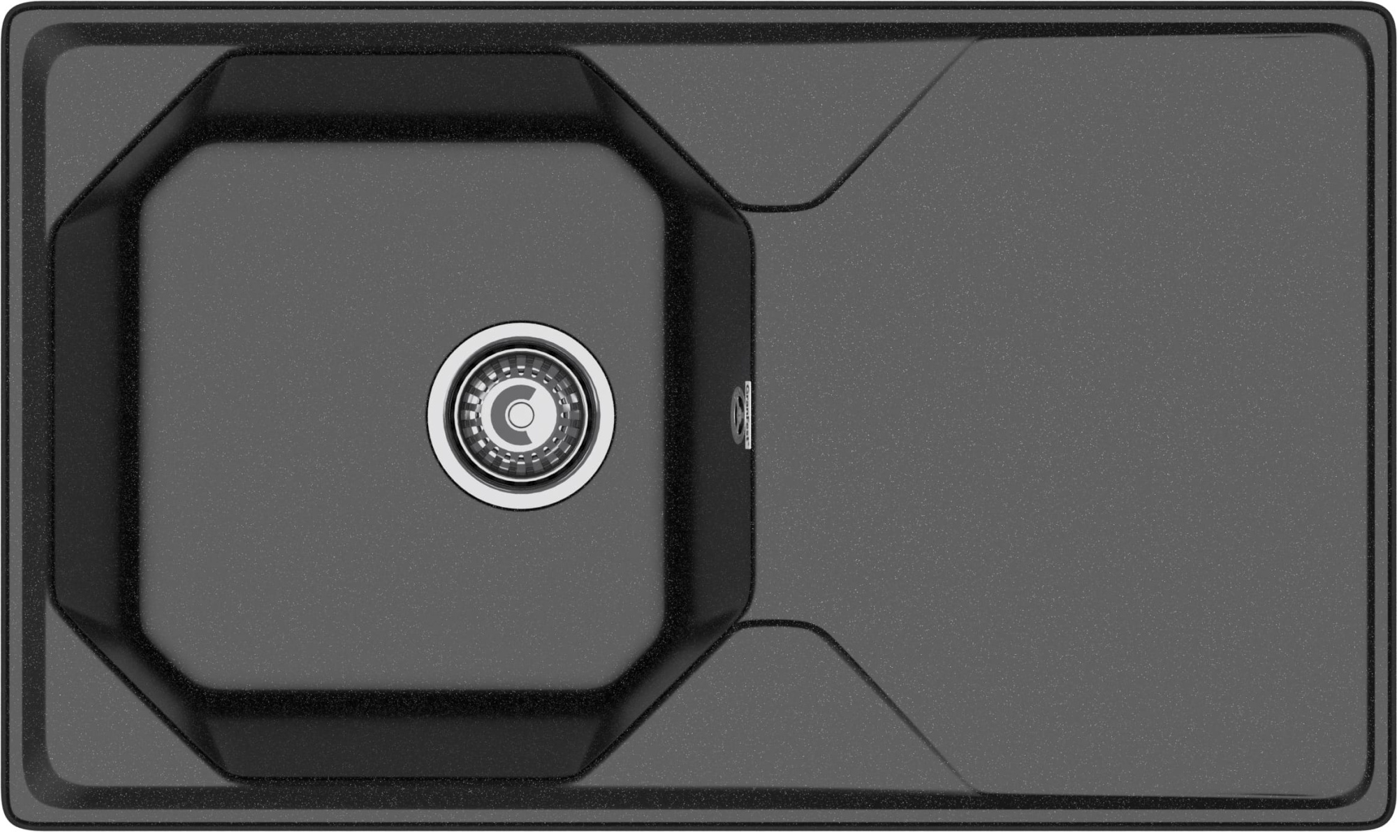 GRANFEST Мойка композит UNIQUE, GF-U-840L, чаш+кр 840*500, черный GRANFEST Мойка композит UNIQUE, GF-U-840L, чаш+кр 840*500, черный