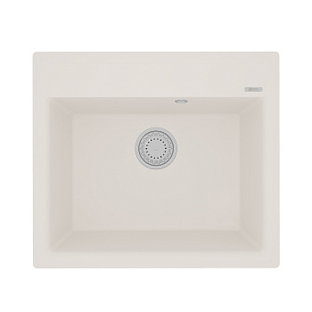 Кухонная мойка Lemark HANKA 570 врезная прямоугольная из кварцгранита, Жасмин 