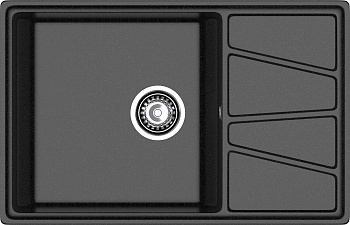 GRANFEST Мойка композит VERTEX, GF-V-780L, чаш+кр 780*500, черный GRANFEST Мойка композит VERTEX, GF-V-780L, чаш+кр 780*500, черный