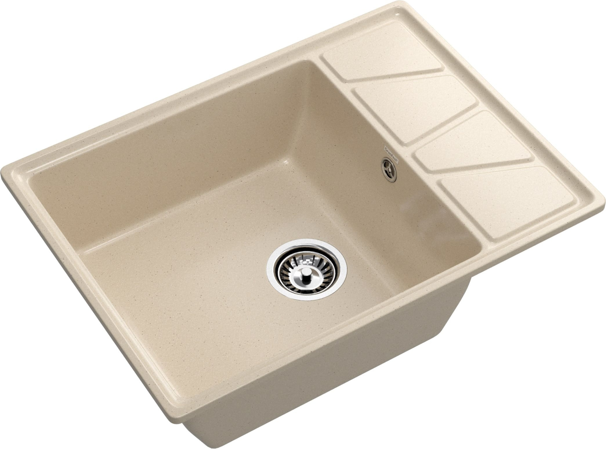 GRANFEST Мойка композит VERTEX, GF-V-680L, чаш+кр 680*500, кашемир GRANFEST Мойка композит VERTEX, GF-V-680L, чаш+кр 680*500, кашемир