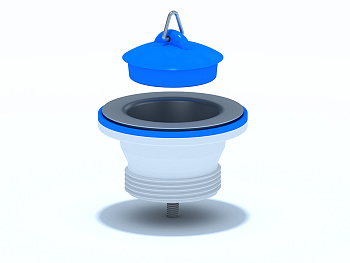 Выпуск 1 1/2"  с нержавеющейсеткой и пробкой, ANI PLAST