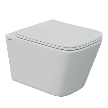 Унитаз подвесной FLOE S Rimless, сиденье дюропласт Floe S Slim SO, микролифт, быстросъем, белый, BER Унитаз подвесной FLOE S Rimless, сиденье дюропласт Floe S Slim SO, микролифт, быстросъем, белый, BER