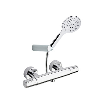 Термостатический смеситель для душа наружнего монтажа с душевым комплектом TZAR 343401TR